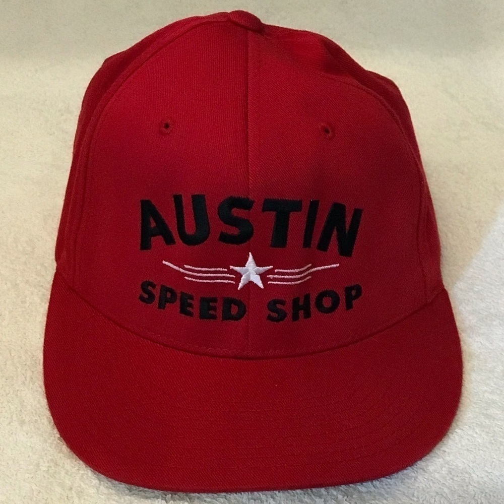 Yupoong FlexFit Austin Speed Shop S-M Red Cap